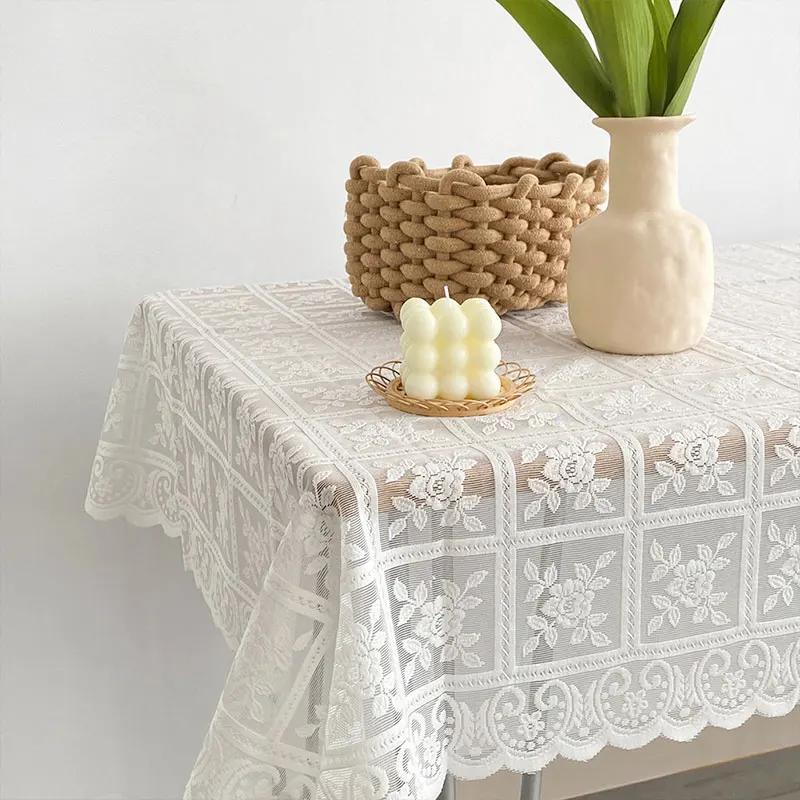 

INS Style Lace Tablecloth Set, Lace Kit Wedding Decoration Dining Table Cover Decor 60x60cm