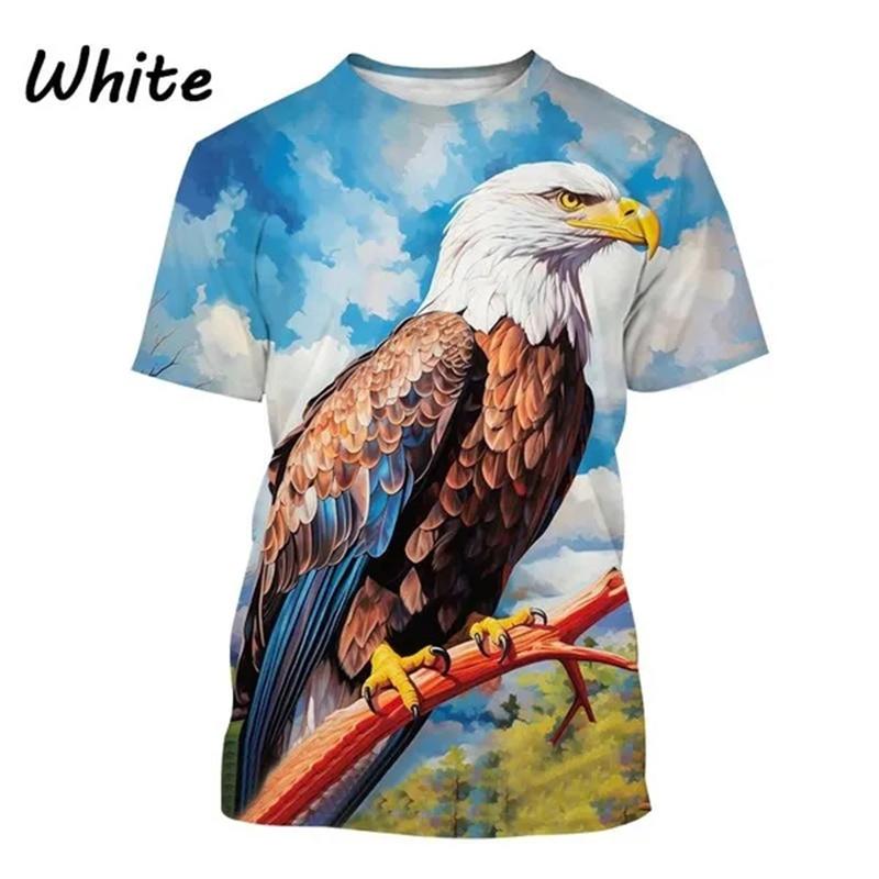 Eagle 3d Printed T-shirt Men's Fashion Casual Funny Personality Animal Print T-shirt Top Streetwear Loose Tops Tees