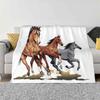 Running Horses-Gift For Horse Lovers All Sizes Soft Cover Blanket Home Decor Bedding Running Horses Galloping Horses Wild