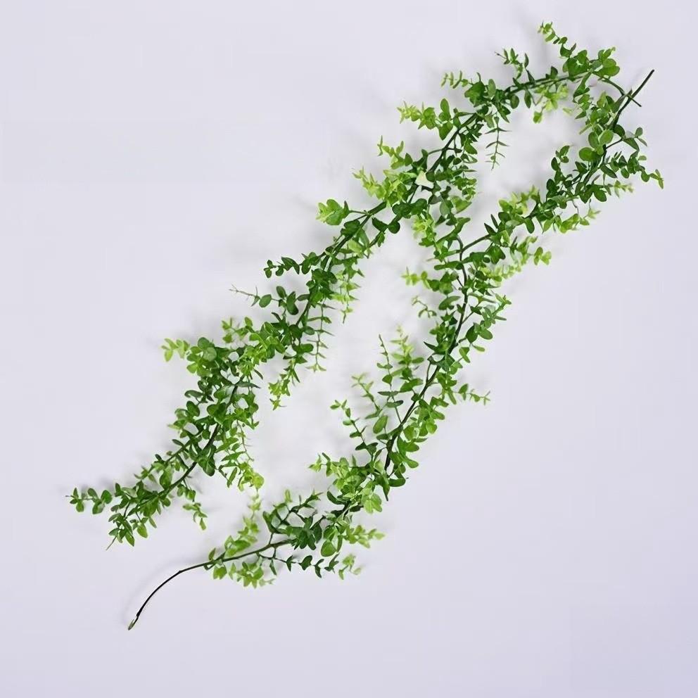 Eucalyptus Rattan Vine with Artificial Leaves and Flowers for Ceiling Hanging