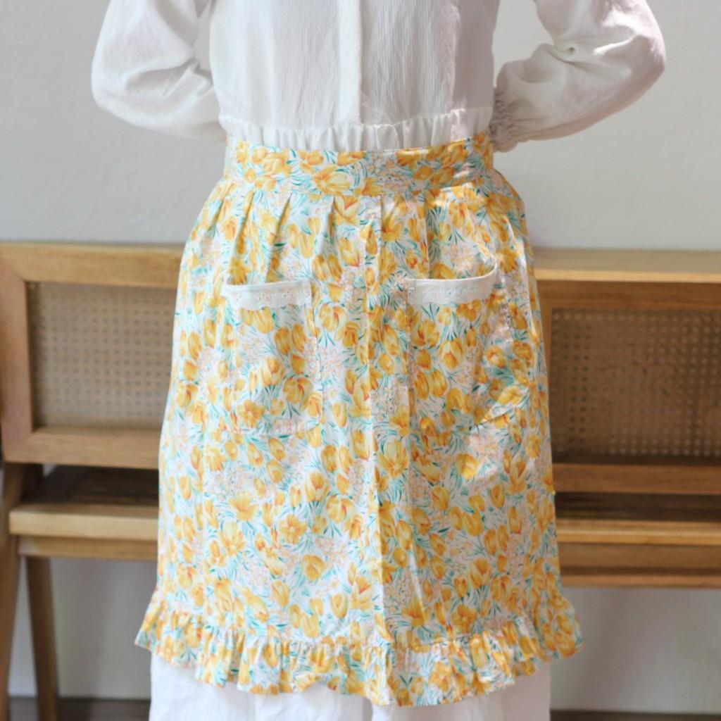 Cotton Half Apron For Kitchen Protects Clothing In Home Cooking