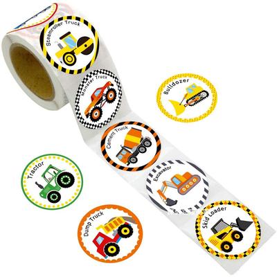 New 500pcs 8 Designs Kids Sticker Train Bus Sticker Cute Transportation Cars for Encouragement Student Children Label