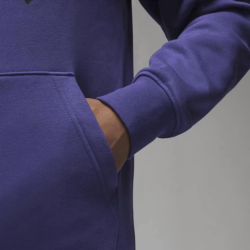Jordan Essentials Logo Print Hoodie Long Sleeve Casual Sweatshirt Men Tops Purple FD7546-502