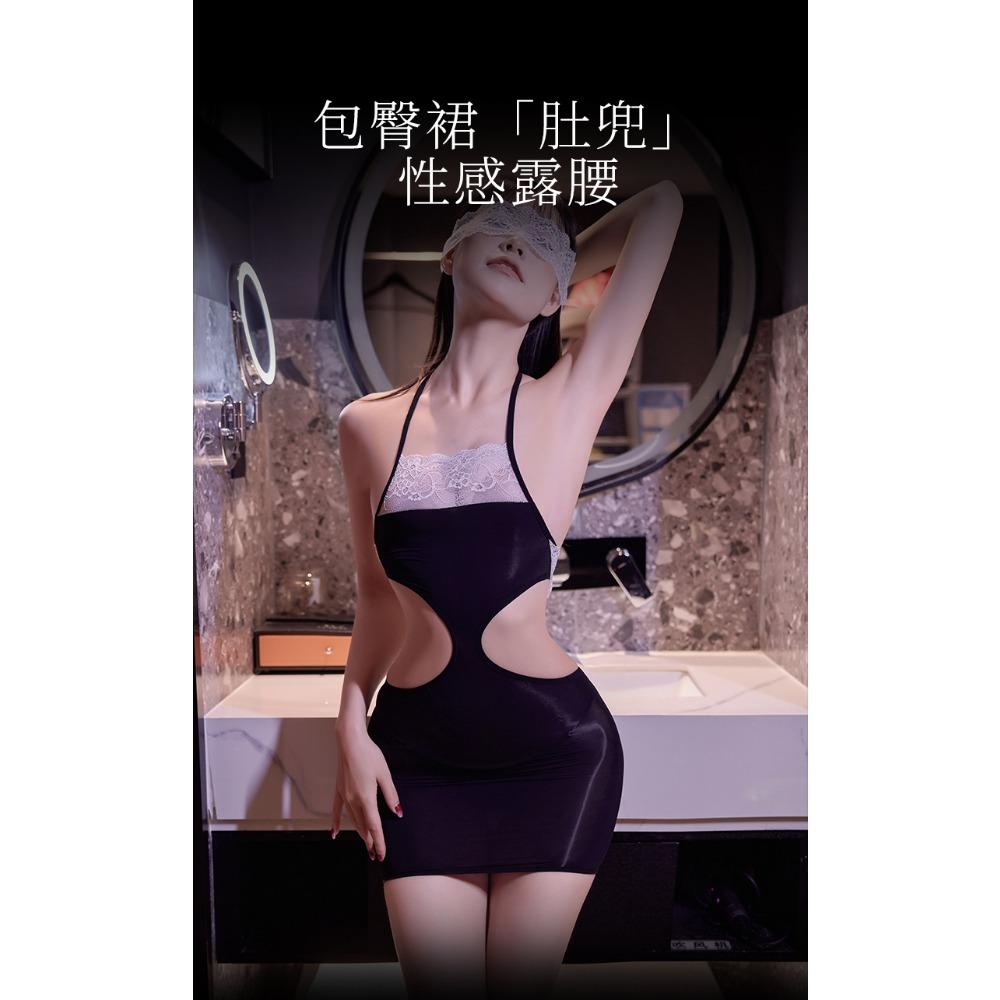 Hollow Waist Sexy Lace Belly Pocket Oily Hip Skirt Thin Temptation Suspender One-piece Horse Oil Stockings Sexy Underwear