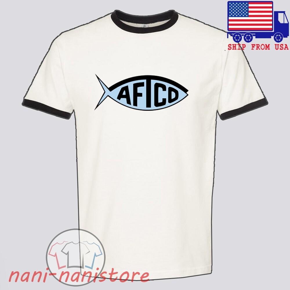 AFTCO Fishing Men#039;s Ringer Black Size S3XL Unisex T-Shirt M