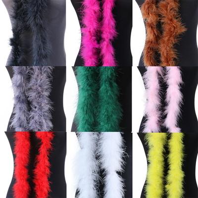 DIY Craft 2M Feather Boa Strip For Christmas Tree Fluffy Feather On Ribbon Craft Costume Fancy Dress Wedding Supplies