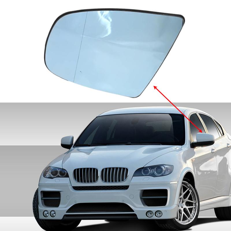 For BMW X5 X6 E70 LCI E71 E72 2007-2014 Car Side Heated Rearview Mirror Glass Blue Left/Right 51167174981 51167174982