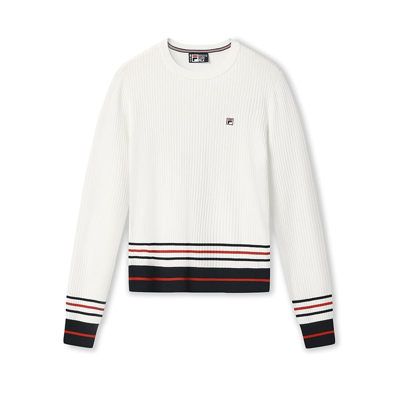 

Fila Наследие Мягкий Приятный к коже Повседневная Мода Простой Универсальный Трикотажный топ с длинным рукавом Женские топы Облачно-Грибной-Белый F11W548408FWT S