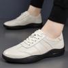 Fashion High Quality New Leather Comfortable Casual Shoe Fashion Brand Outdoor Lace Up Breathable Casual Sports Shoe with Punching Holes