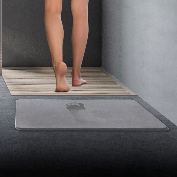 5five - tapis diatomite 39x60cm gris