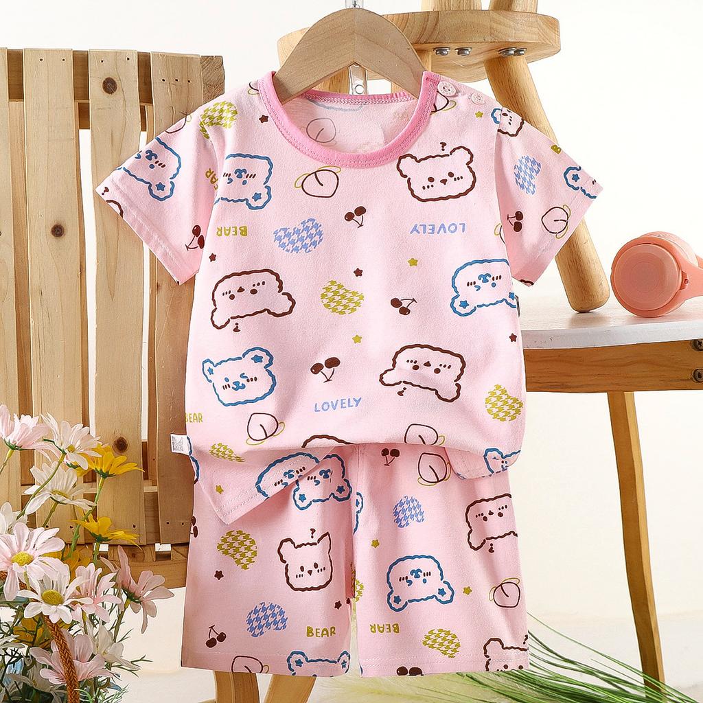 Children's Short-Sleeved Sets for Summer Boys' and Girls' Clothes Lightweight T-shirts for Children's Clothing