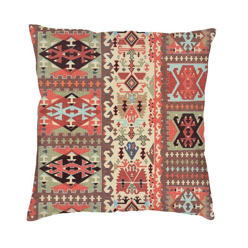 Яркий Белуджский Плоскотканный Антикварный Афганский Ковер Квадратная Наволочка Декор Дома Турецкий Килим Этническое Искусство Наволочка 30x30cm 12x12in