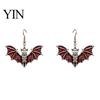 Spooky Spider Web Earrings Gothic Bat Halloween Accessory, Vintage Punk Necklace, Viking Jewelry for Style Dangle Drop Cosplay Party Fashionable Sets