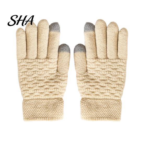 Versatile Outdoor Sports Gloves 1 Pair Winter Warm Fleece Lined for Women Men, Cold Soft Acrylic Accessories Weather Thermal Gloves, Thickened