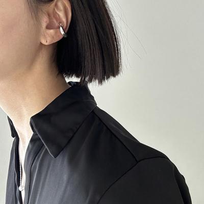 Mosxe [argent 925] Boucle d'oreille basique audacieuse