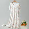 Damen Sommer Süßes Nachthemd für Damen Locker Hauskleidung Blumendruck Nachtwäsche für Damen Nachthemd Kirschen Aufdruck Loungewear Nachthemden