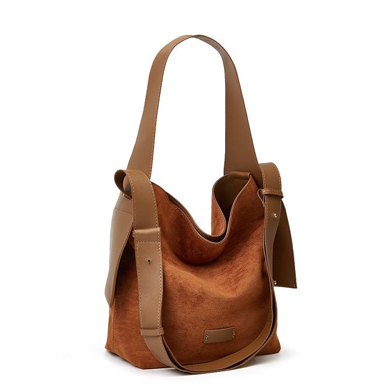 Suede Hanging Ear Tote Bag Bucket Bag Large Bag Lazy Commuter Shoulder, Messenger Bag