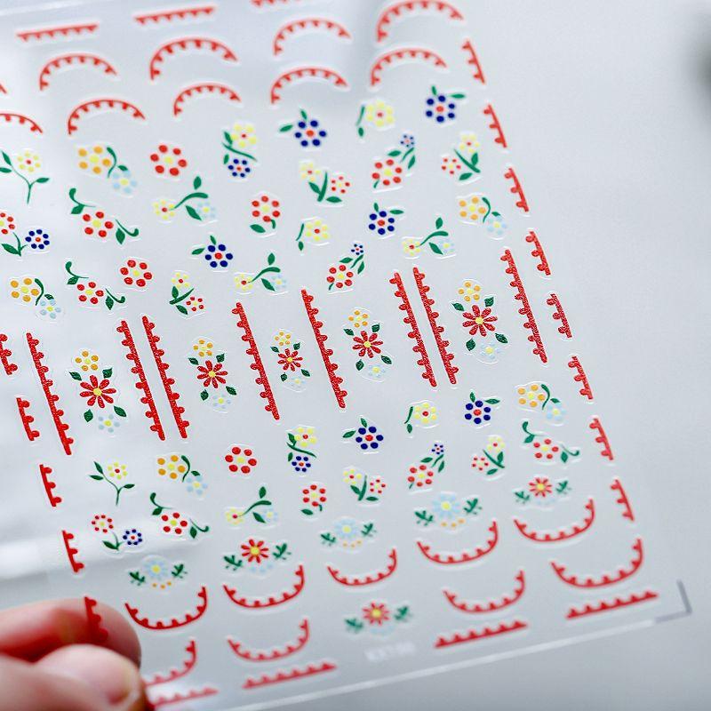 

New Craft Red Little Flowers Kxnail Art Sticker kx196