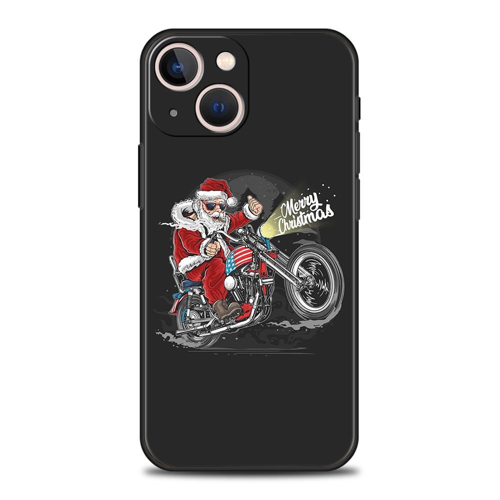 Christmas New Year Phone Phone Case For iPhone Apple 15 14 13 12 11 Pro Max Mini 7 8 Plus XR XS X SE 2020 Black Silicone Cover