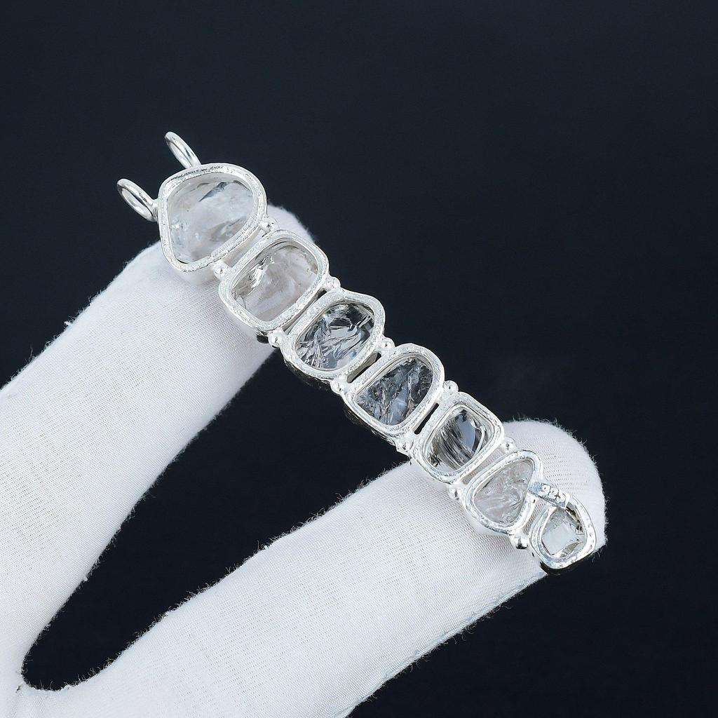 Pandantiv din Argint Sterling 925 cu Piatră Prețioasă Brută de Cuarț Cristal Natural - Design Handmade, Bijuterie de Purtat Zilnic, Cadou Pentru Iubire