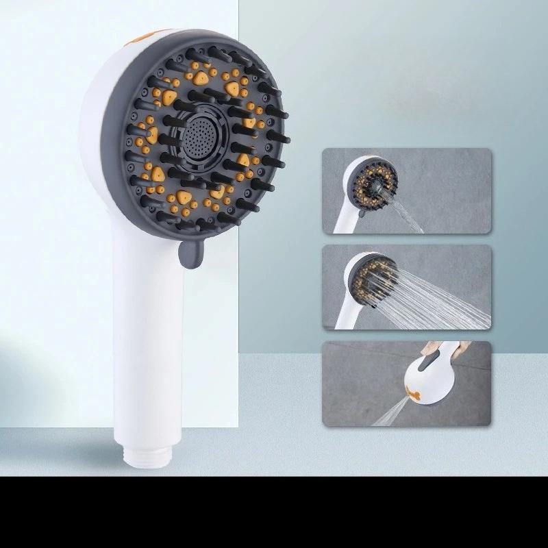 

Household Bathroom Shower Nozzle Pet Dog Shower Head Cleaner Beauty Bath Tool Three-speed Pressure Silicone Showerhead