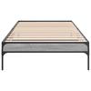 Bed Frame Gray Sonoma 90x190 cm Particleboard and Metal