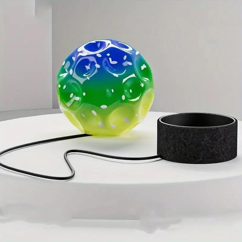 Space Moon Ball Antistress Flippy, Green, 66mm Diameter, Hyperelastic Hiperelastica Stress Relief Toy