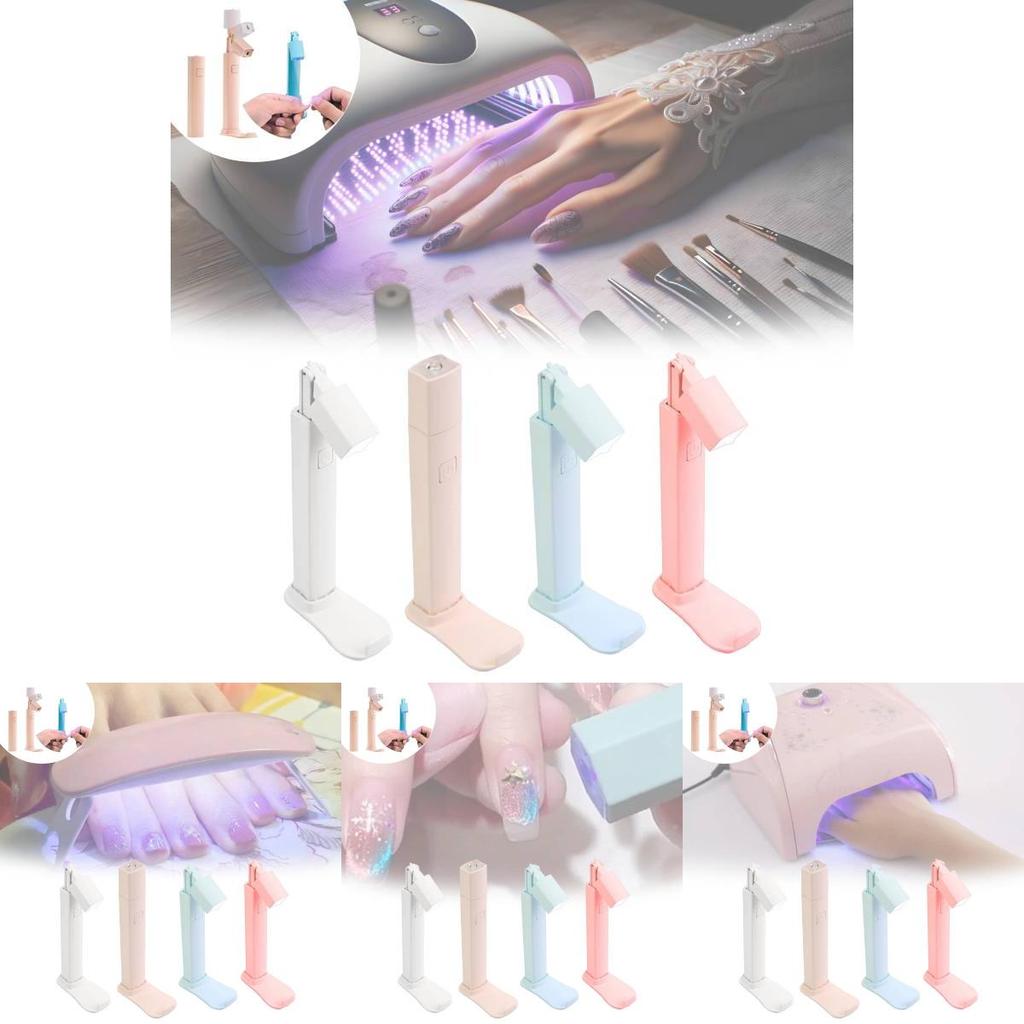 Compact Portable Nail Lamp With Focused Drying Power Perfect For Quick Nail Treatments