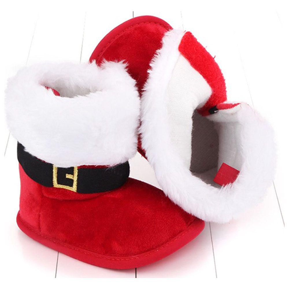 

Носки на мягкой подошве для новорожденных, рождественские сапоги, детская обувь, теплые тапочки