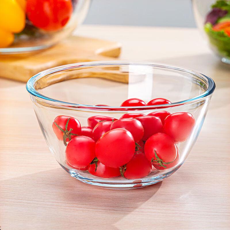 Transparent High Borosilicate Glass Salad & Serving Bowl Set