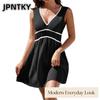 JPNTKY Women's Fashion Summer Spring Sleeveless V-Neck Casual Dresses
