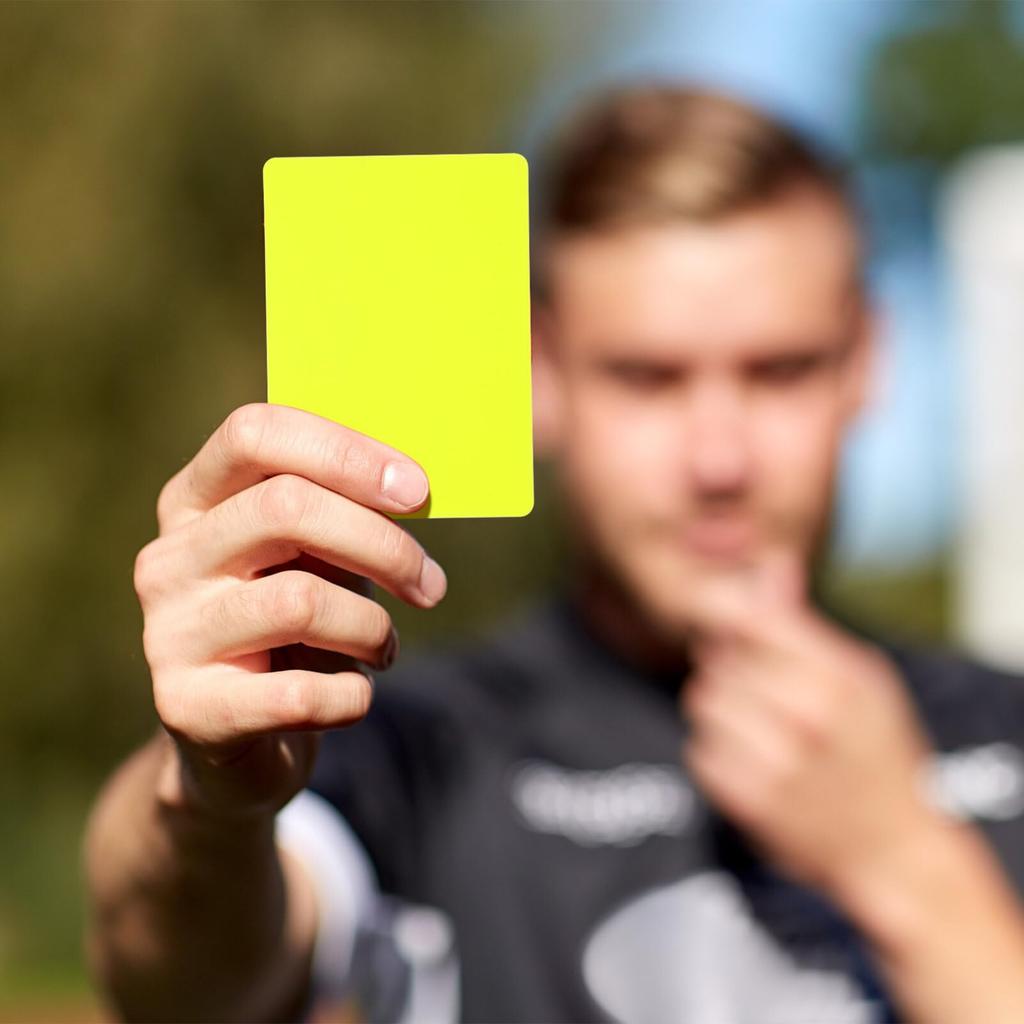 NUOLUX Referee Cards, Warning Cards, Soccer Red Cards, Yellow Cards, 10-Pack, Light-Surfaced PVC Referee Equipment Set for Football, Futsal, and More