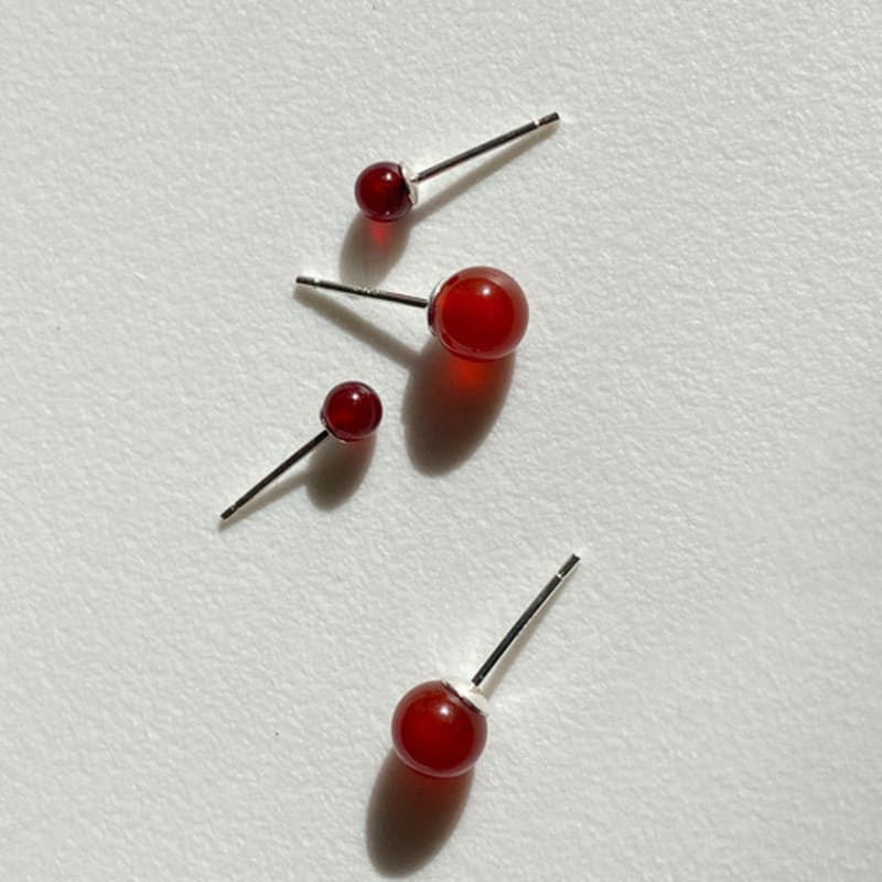 

etrive Red Carnelian Earring(4,6mm) 6mm