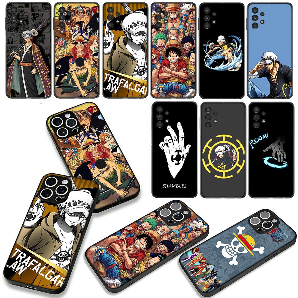 Luffy Trafalgar Water Law One Pieces for Samsung Galaxy A36 A17 A26 A07 A35 A54 A53 A13 A33 A34 S8 S9 S20 S21 FE S10 Plus Case