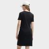 FILA Original Split Goddess Dress Fashion Casual Simple Slim Short Sleeve Dress Women dresses Black F51W529313F-BK
