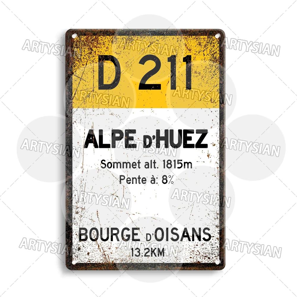 Turul Franței Ciclism Placă metalică Reper ALPE d'HUEZ Col D'Aubisque Col du Granon Peyresourde d'IZOARD l'ISERAN BONETTE
