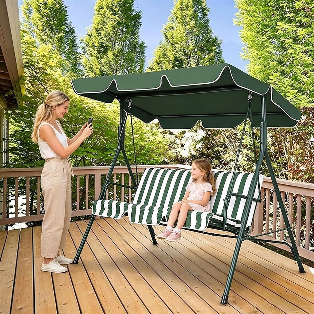 Porch Swing Canopy Replacement UV-Resistant Sun Shade Chair Cover Swing Cover Replacement for Garden Playground Backyard Yard