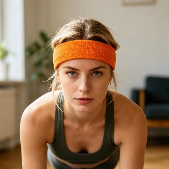 Sports Headband Quick Sweat Absorbing Headband Elastic Anti-Slip Breathable Hairband for Running Tennis Basketball