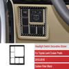 Carbon Fiber Interior Headlight Switch Cover For Toyota Land Cruiser Prado 10-18