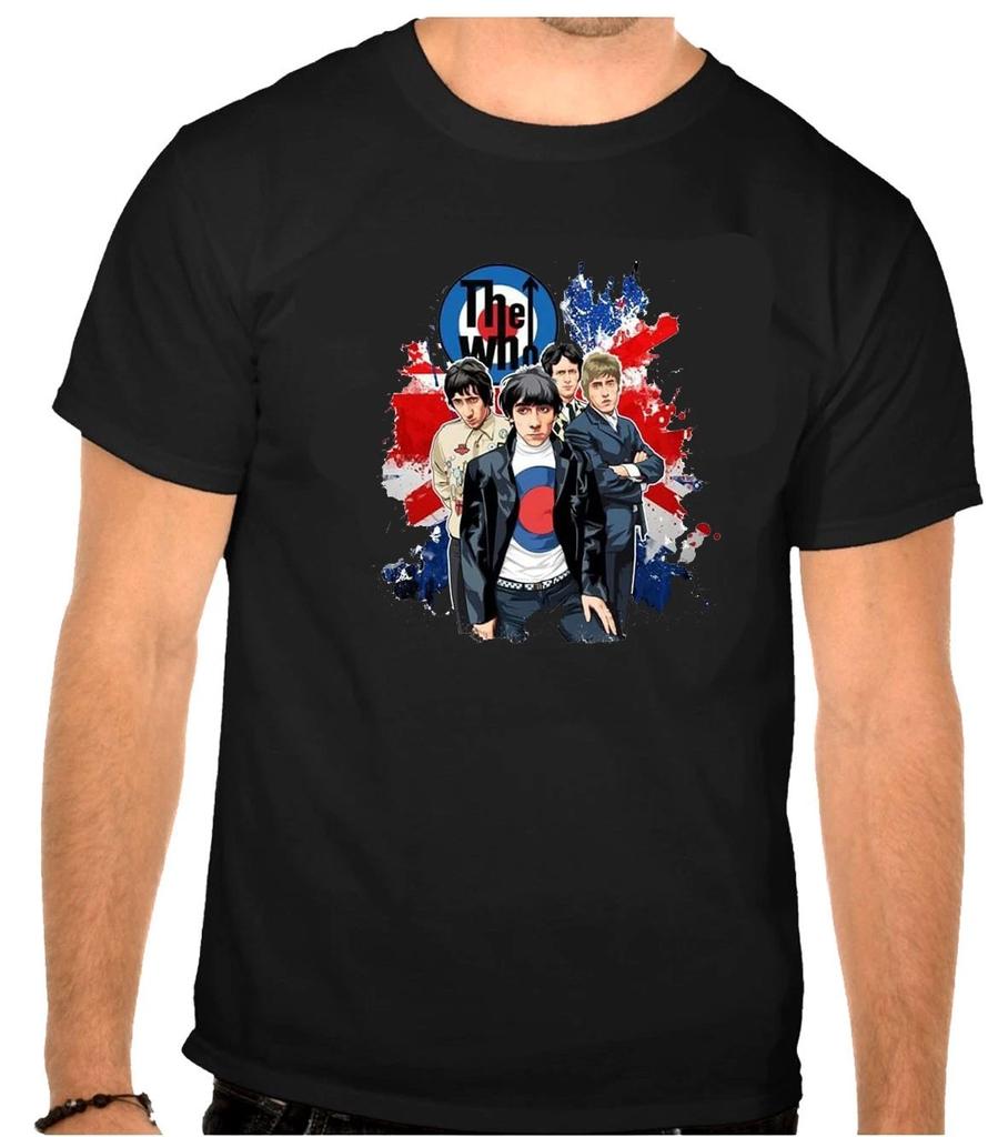 The Who Rock Music Logo Black T-Shirt -1281-