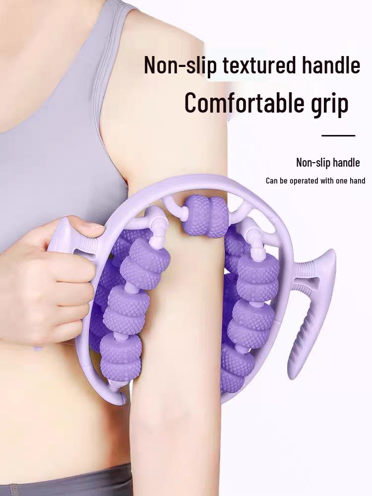 26-Wheel Leg Massager: Ring-Shaped Clamp Roller for Calf Relaxation, Leg Beauty, and Slimming Yoga