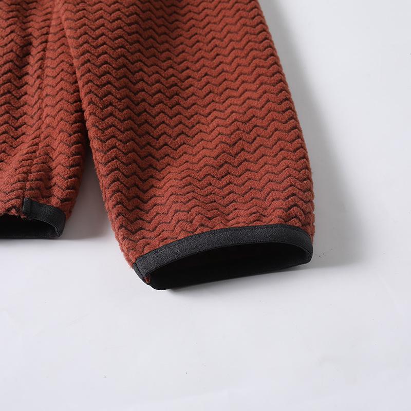 Unisex Mountain Fleece Jacket: Velvet-Lined Hoodie, Long Sleeve, Stand Collar, Autumn/Winter Base Layer