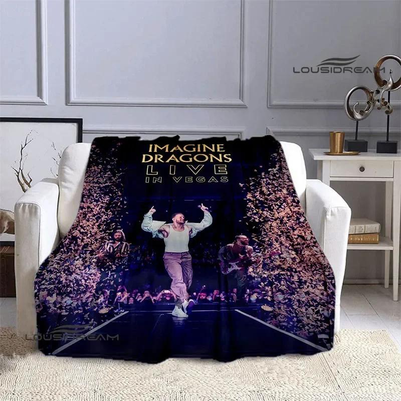 Rock Band Imagine Dragons Printed blanket flannel warm blankets bed linings Soft and comfortable blanket birthday gift