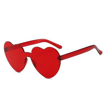 Heart-shaped Sunglasses Colorful Heart Glasses Candy Color Lenses Shades Funny Party Sun Glasses for Adults Lentes