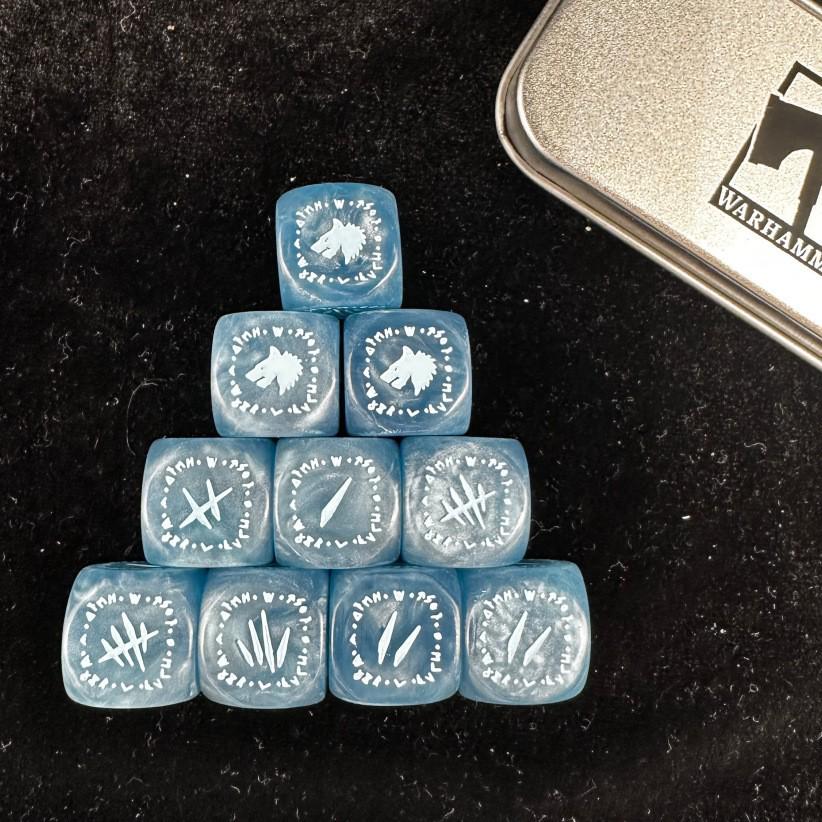 Martelo de Guerra de 6 Lados com Cantos Arredondados Pack de Lobos para 40k Space Wolves