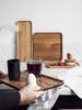 Leeseph Wooden Square Trays for Serving, Wooden Plates Serving Board for Cheese Appetizer Charcuterie Food Dessert Home Party