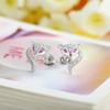 BELLA BOX Fashion European And American Imitation Pure Silver Fox Small Ear Studs Korean Style Fashion Accessory Women's Jewelry