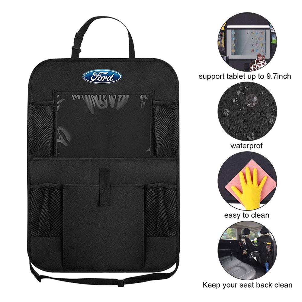 1Pcs Car Seat Back Multi-Pocket Storage Bag Organizer Holder For Ford Mondeo STRACING Explorer Edge Focus Kuga Transit Ecosport