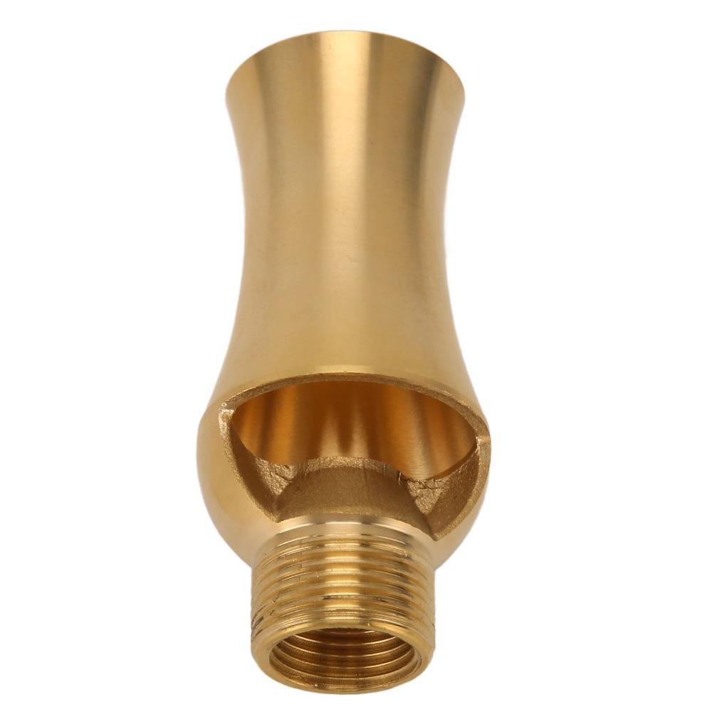 Brass Pond Water Fountain Nozzle G1/2 Female To G3/4 Male Thread G1/2 Male Thread Water Fountain Sprinkler Gold