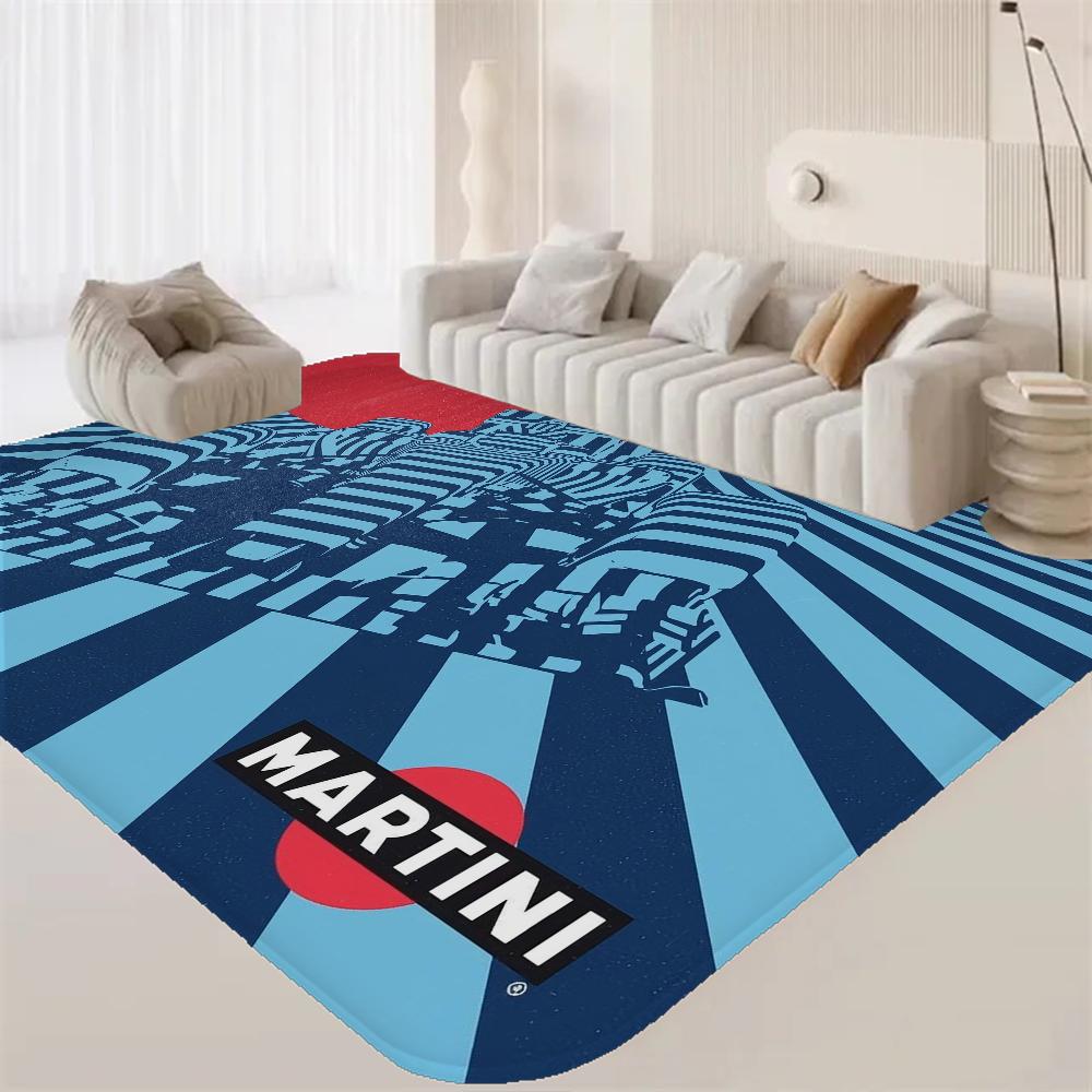 Tappetini da camera con logo M-Martini Racing Lavabili Antiscivolo Tappeto da area per soggiorno divano sedie Cucina Alfombra